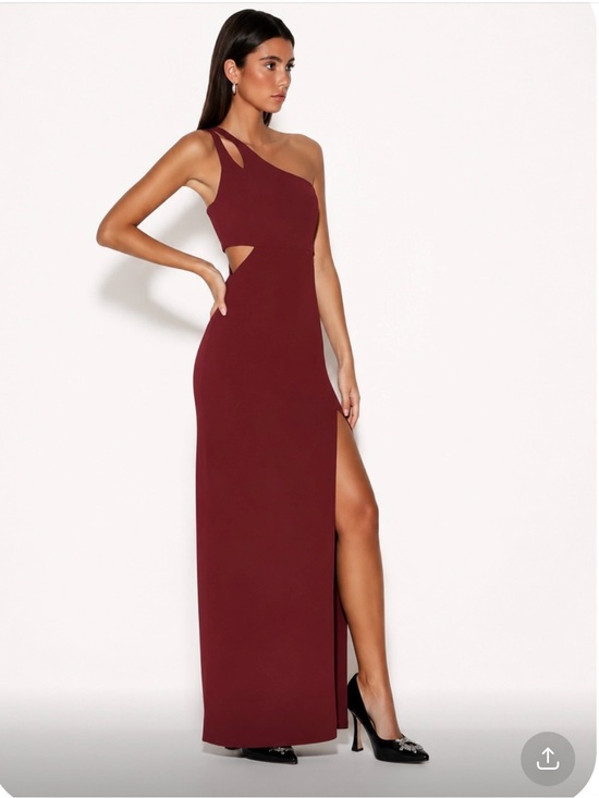 Lulus Dresses & Skirts - LULU's Wine One-Shoulder Cutout Maxi Dress Size Medium